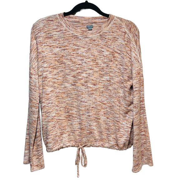 Aerie Womens Pullover Top XS Drawstring Long Sleeve Relaxed Fit Multicolor - Picture 1 of 9